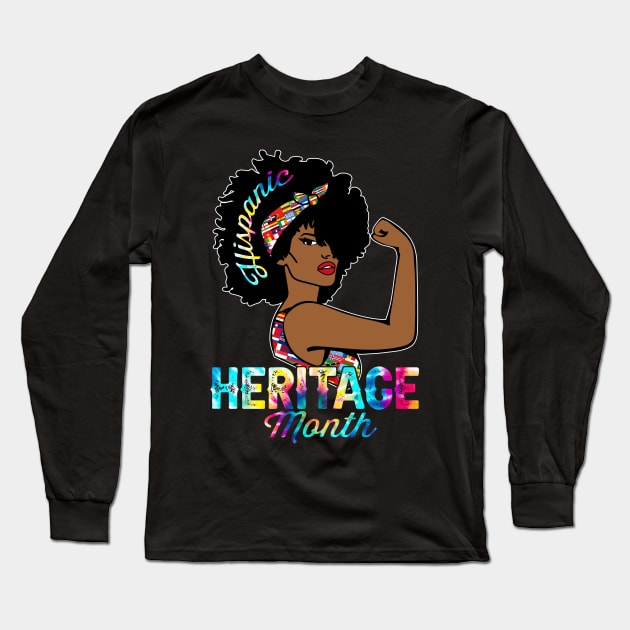 Hispanic Women Girls Inspired Heritage Month Long Sleeve T-Shirt by peskyrubeus